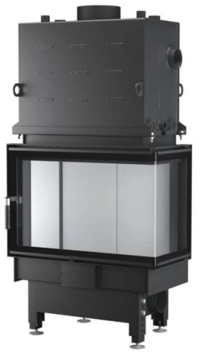 Wkłady kominkowe wodne Kominek z płaszczem wodnym Nemo 2B Topeco 15 kW Narożny