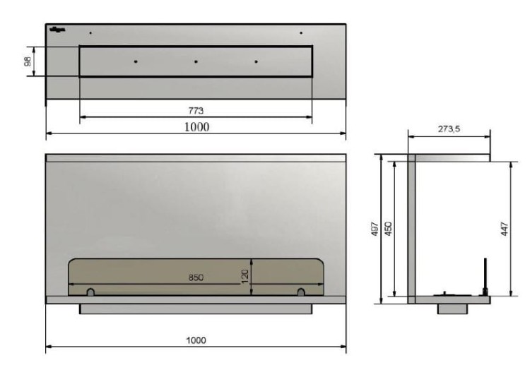 Biokominek INFIRE INSIDE C1000 vers 2