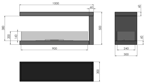 Biokominek INFIRE INSIDE U1000.1