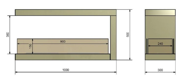 Biokominek INFIRE INSIDE U1000.2