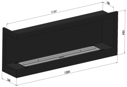 Biokominek SIMPLEFIRE CORNER 1200 L