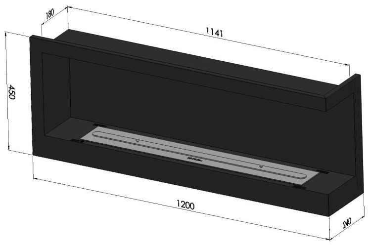 Biokominek SIMPLEFIRE CORNER 1200 R