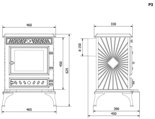 Piec żeliwny Kawmet P3 7,4 kW EKO