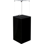 Ogrzewacz gazowy wolnostojący PATIO szkło/czarny - sterowanie manualne