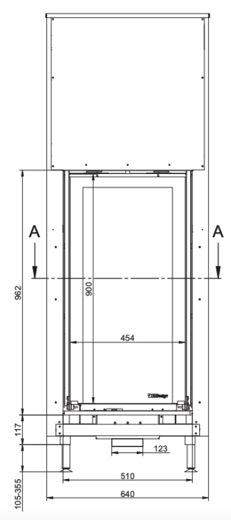 Wkład kominkowy KFD Linea V 1070 3.0