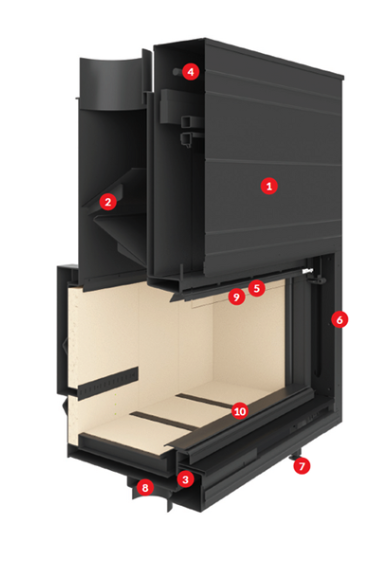 Wkład kominkowy KFD Linea V 1070 3.0