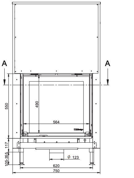 Wkład kominkowy KFD Linea V 810 3.0