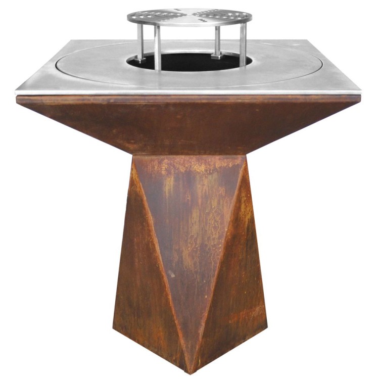 Palenisko-grill ogrodowy Artiss G1 corten + ruszt na nóżkach