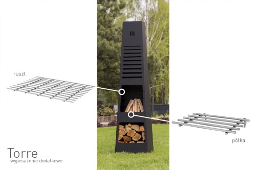 Hitze palenisko ogrodowe Torre ruszt i palenisko