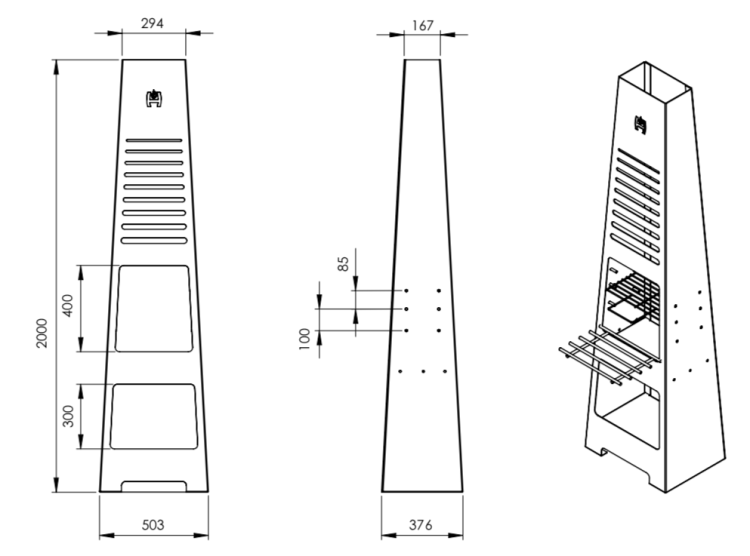 Hitze palenisko ogrodowe Torre