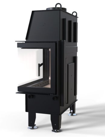 Wkład kominkowy Defro Impuls S BP, widok boczny