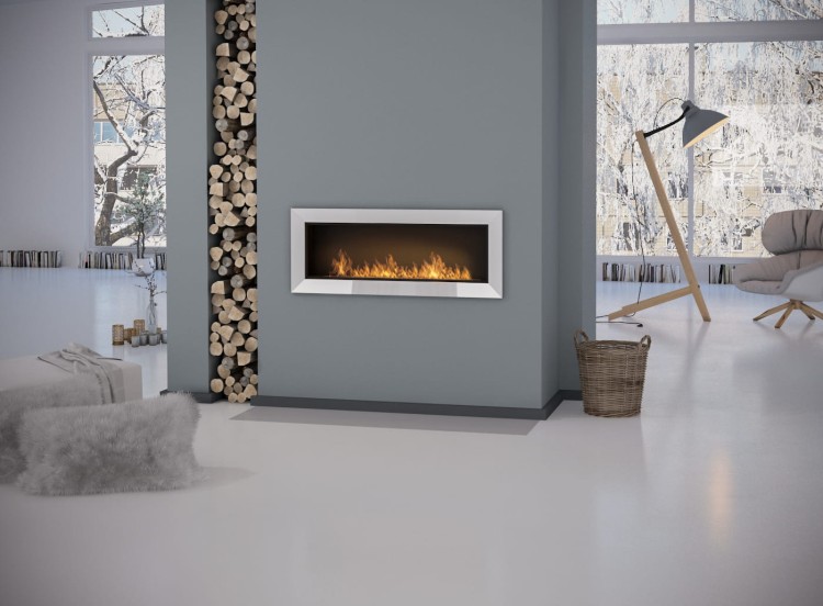 Wizualizacja zabudowy biokominka SIMPLEFIRE FRAME 1200