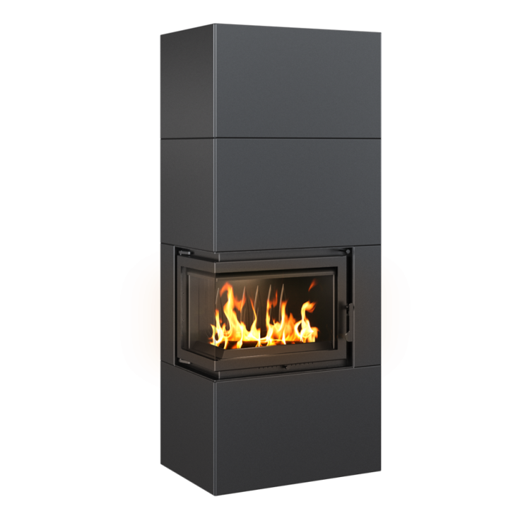 SIMPLE 8 BS lewy z zabudową BOX stalowy - czarny