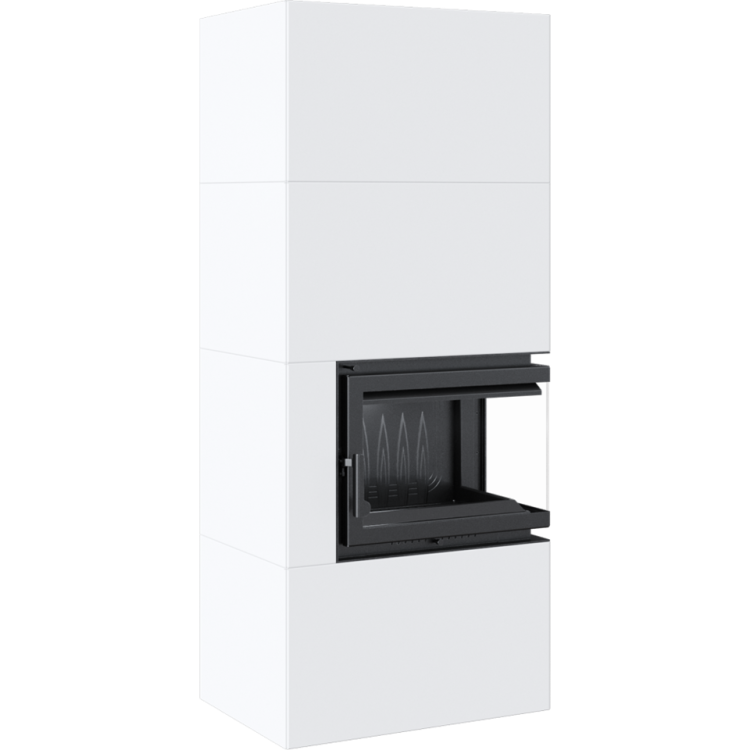 SIMPLE 8 BS prawy z zabudową BOX stalowy - biały