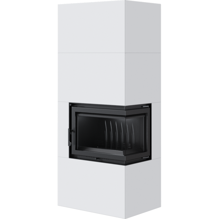 SIMPLE 8 BS prawy z zabudową BOX stalowy - biały