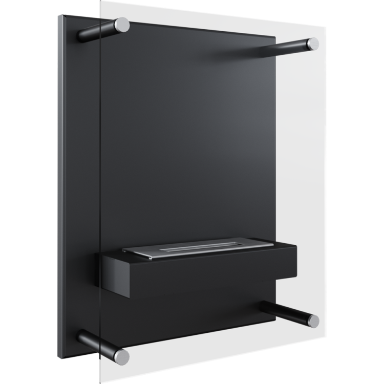Biokominek GLASS czarny