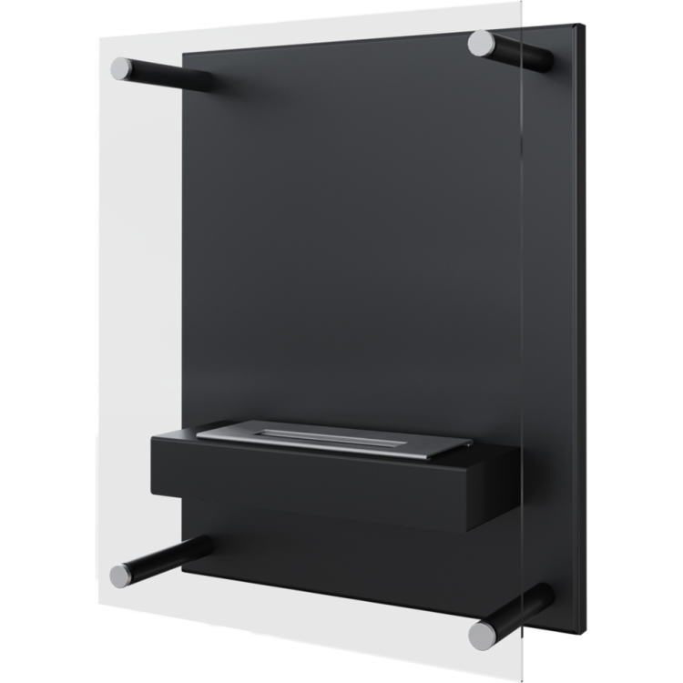 Biokominek GLASS czarny