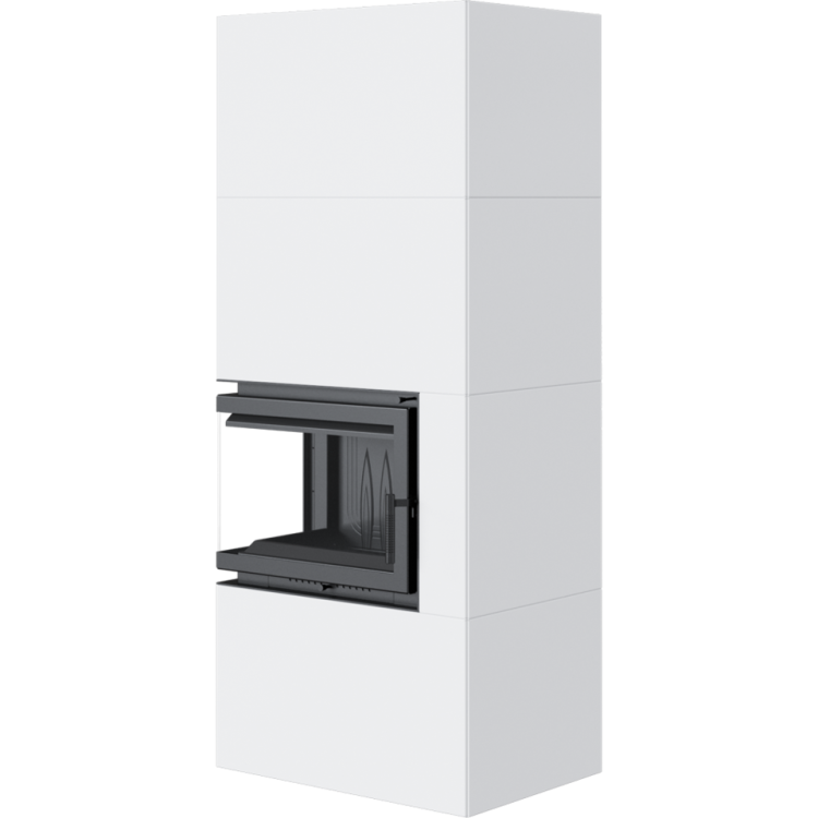 SIMPLE 8 BS lewy z zabudową BOX stalowy - biały