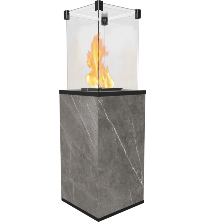 Ogrzewacz gazowy wolnostojący PATIO spiek kwarcowy NATURALI PIETRA GREY - sterowanie manualne