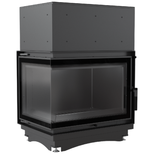 Wkłady kominkowe wodne Kominek z płaszczem wodnym Zuzia Lewy BS PW 12 kW Deco