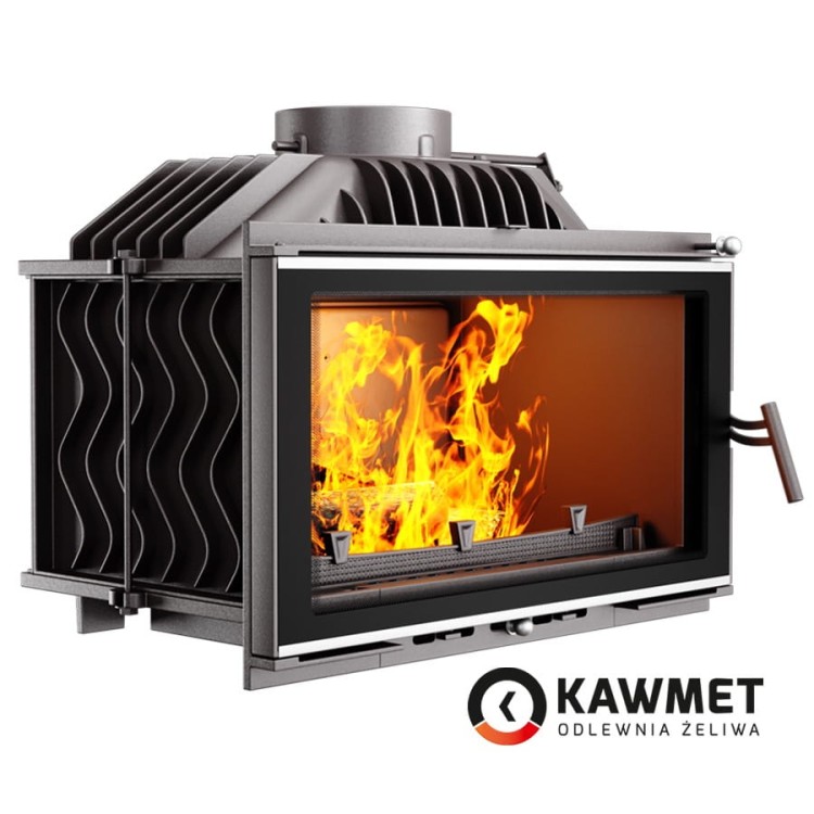 Wkład kominkowy KAWMET W16 (9,4 kW) ECO z wizualizacją ognia lewy bok