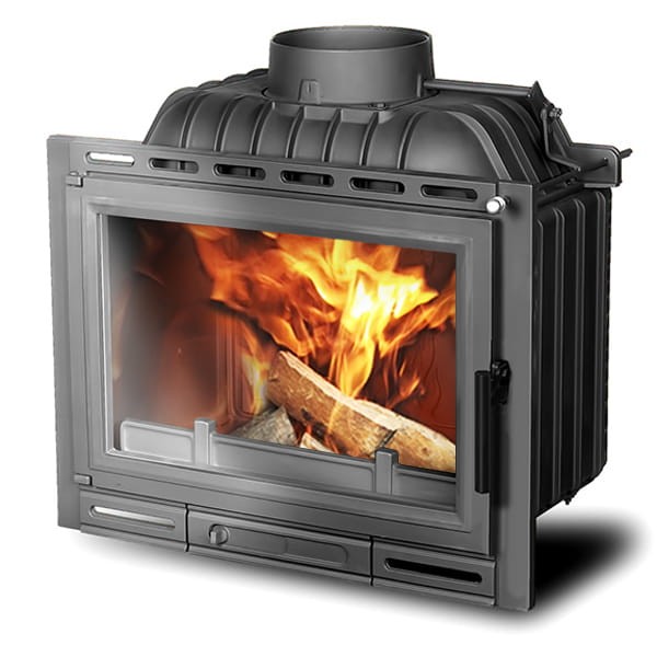 Wkład kominkowy KAWMET W13A (11,5 kW) ECO wizualizacja ognia z prawego boku