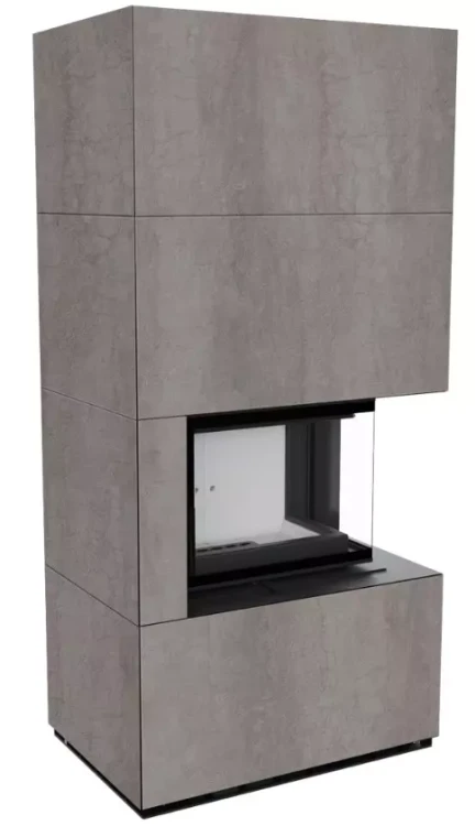 FLOKI BOX prawy z zabudową ze spieku NATURALI PIETRA DI SAVOIA GRIGIA BOCCIARDATA.webp