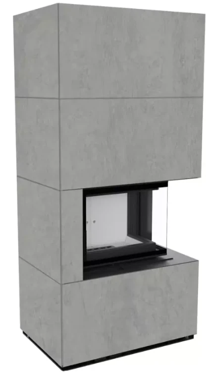 FLOKI BOX prawy z zabudową ze spieku CEMENTO GRIGIO BOCCIARDATA.webp