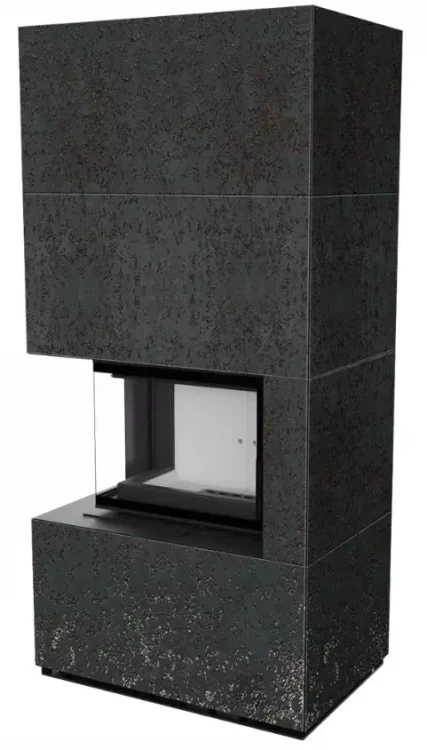 FLOKI BOX LEWY z zabudową ze spieku OXIDE NERO.webp