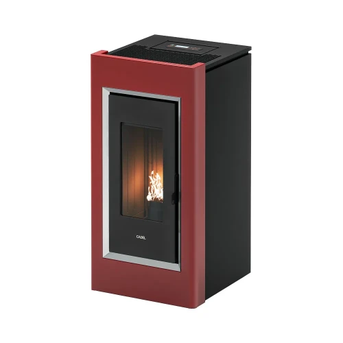 Piec na pelet Cadel Prince 11 kW w kolorze bordowym