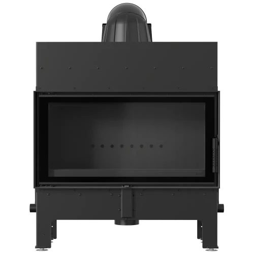 Kominek stalowy Floki L -czarne wyłożenie paleniska.webp