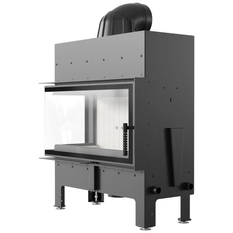 Kominek stalowy Floki L lewy - prawy bok.webp