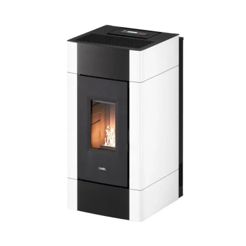 Piec na pelet Cadel Cristal Plus 9 kW w kolorze białym