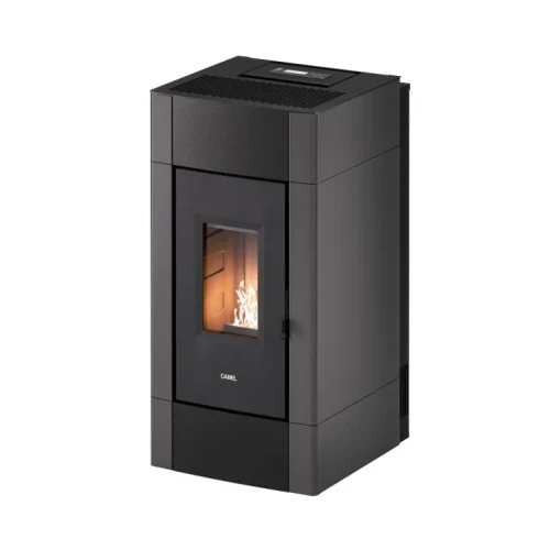 Piec na pelet Cadel Cristal Plus 9 kW w kolorze antracytowym