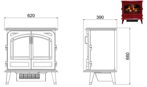 Kominek elektryczny wolnostojący Grand Rouge - rysunek techniczny.jpg