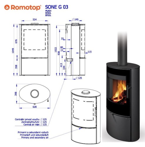 Rysunek techniczny pieca kominkowego Romotop Sone G 03.jpg