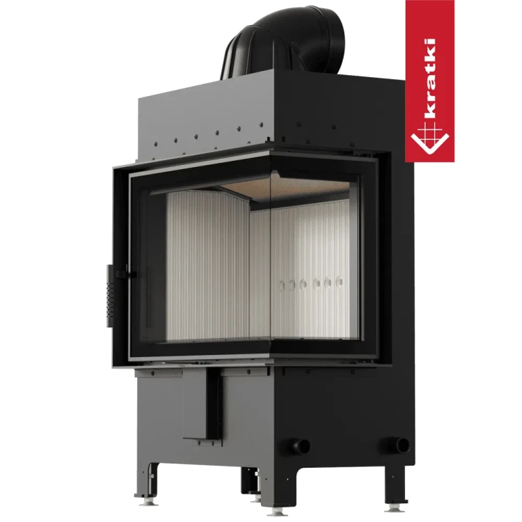 Kominek stalowy Lucy Prawy BS 12 kW bok