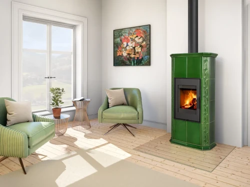 Piec kominkowy kaflowy Gremio 4 - wizualizacja.webp