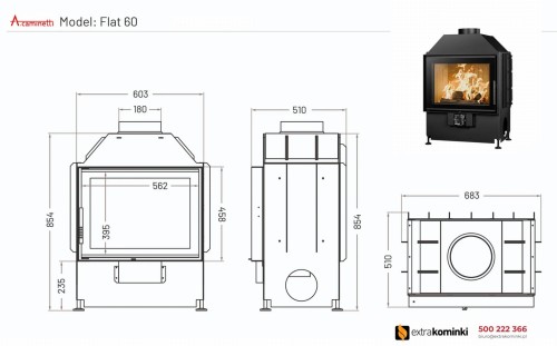 Kominek powietrzny stalowy FLAT 60 rysunek wymiarowy.jpg