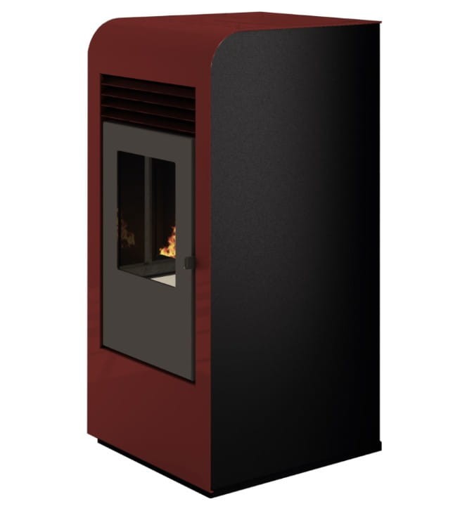 Piec na pellet Eva Calor Giada 9 kW z nadmuchem kolor bordowy.jpg