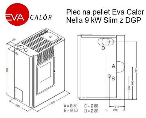 Piec na pellet Eva Calor Nella 9 kW Slim z DGP rysunek wymiarowy.jpg