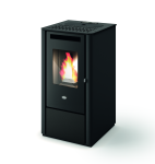 Piec na pellet Eva Calor Thelma 9 kW z nadmuchem w kolorze czarnym