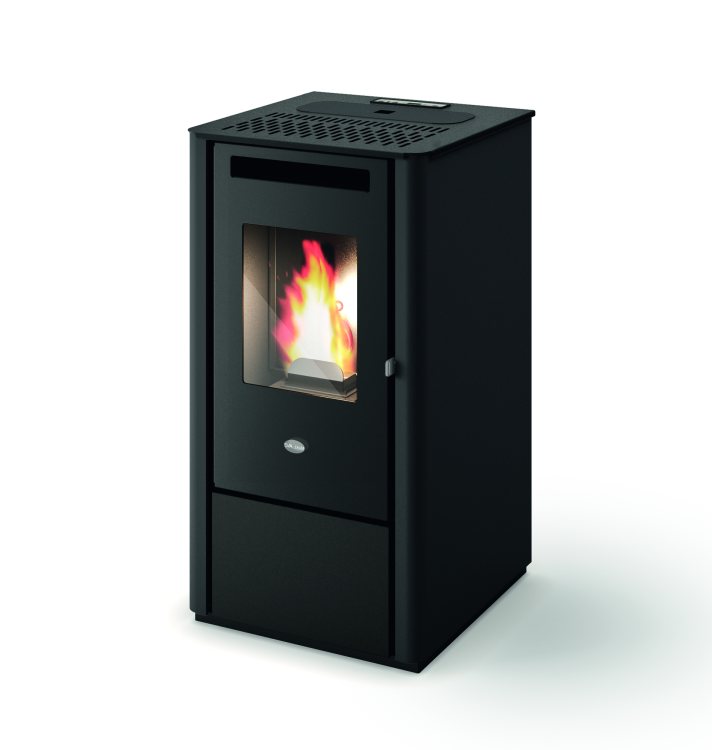 Piec na pellet Eva Calor Thelma 9 kW z nadmuchem w kolorze czarnym