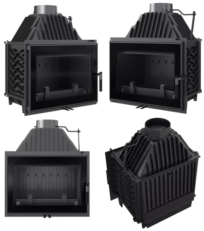 Kominek Zosia Eco 12 kW - widoki z różnych stron