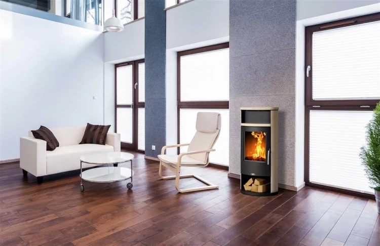 Piec stalowy z płaszczem wodnym Island Piaskowiec.webp