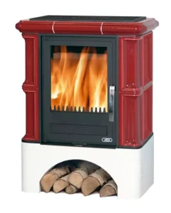 Piec kaflowy Bavaria Cokół Równy Bordo.webp