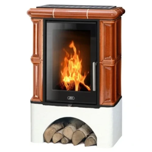 Piec kaflowy Bavaria Exclusive Cokół Równy Kasztan.webp