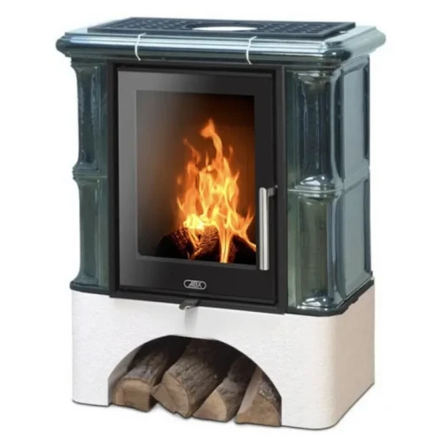 Piec kaflowy Bavaria Exclusive Cokół Równy Zielony.webp