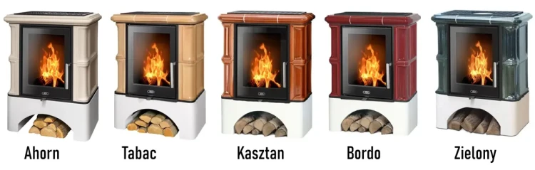 Piec kaflowy Bavaria Exclusive Cokół Równy - kolory kafli.webp