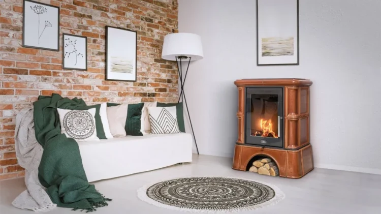 Piec kaflowy Bavaria Exclusive Cokół Kaflowy Kasztan - wizualizacja.webp